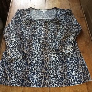 Dress Barn animal print blouse